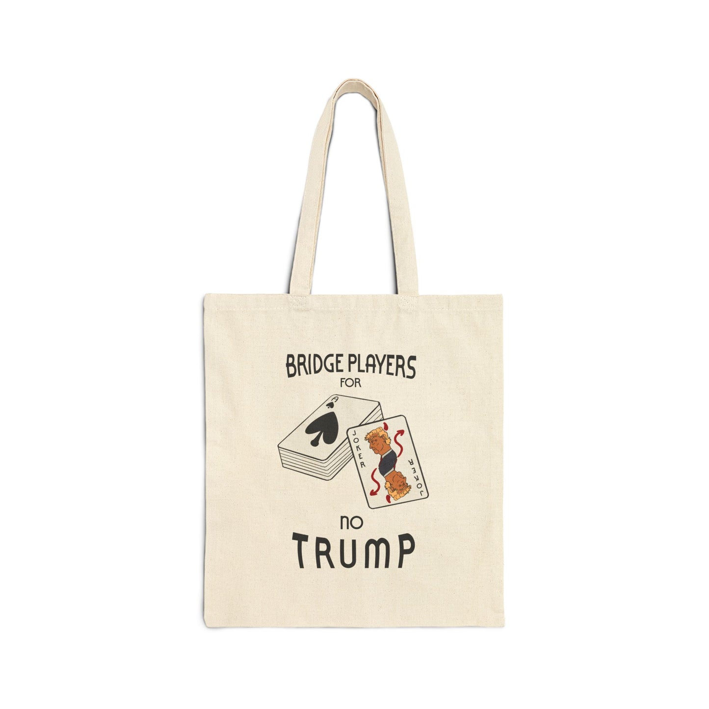 Bridge Players For No Trump Cotton Canvas Tote Bag - Bold Design
